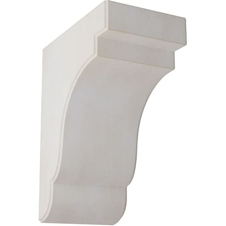 Ekena Millwork 5 1/4"W x 8 1/2"D x 11"H Bedford Wood Vintage Decor Bracket, Chalk Dust White BKTWD05X09X11BEWH
